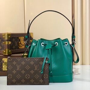 Louis Vuitton Teal and Brown Shoulder Bag